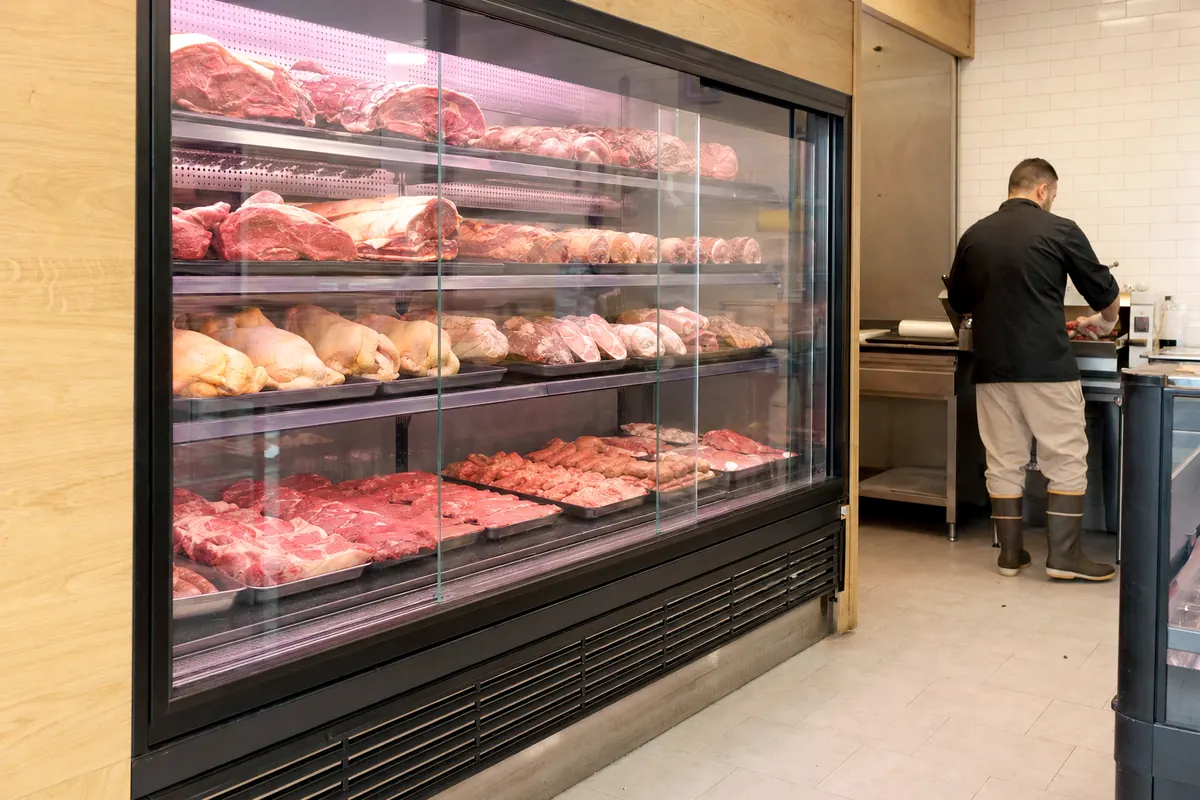 vitrine réfrigérée murale en boucherie